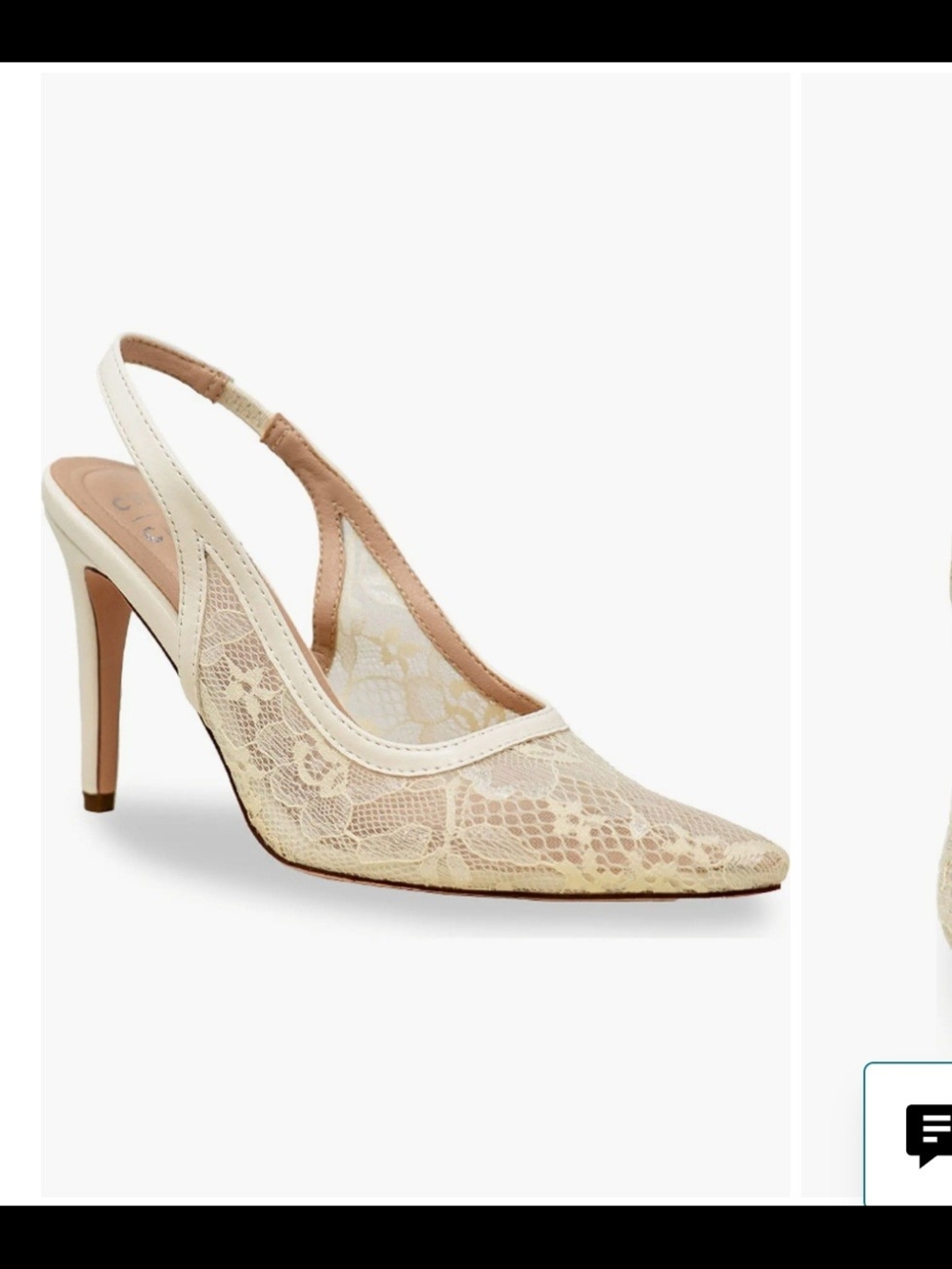 Bethany Floral Lace Slingback Pump CHASE AND CHLOE